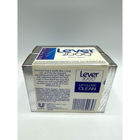 4 Lever 2000 Pure Rain Super Rare Vintage Bar Soap 4.5 oz USA Made Bs256 - Picture 15 of 16